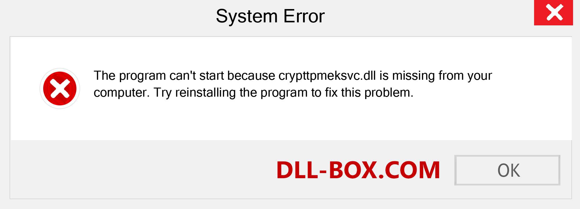  crypttpmeksvc.dll file is missing?. Download for Windows 7, 8, 10 - Fix  crypttpmeksvc dll Missing Error on Windows, photos, images